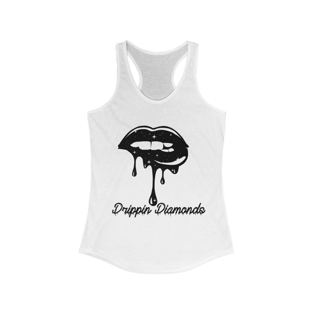 Women's Racerback Lips Drippin Drippin Diamonds Tank Top
